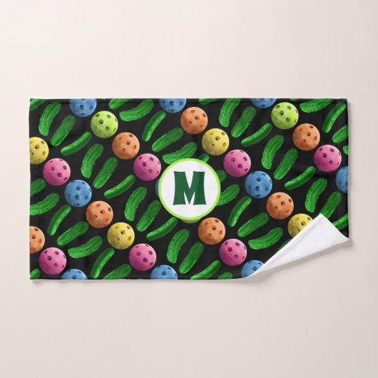 Monogram Pickles & Pickleballen - Sweat Towel Handdoek (Handdoek)