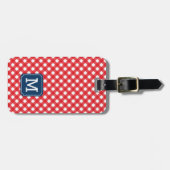 Monogram Picnic Red Gingham en Blue Bagagelabel (Voorkant horizontaal)