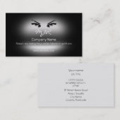 Monogram, Piercing Womans Eyes, metallisch effect Visitekaartje (Voorkant / Achterkant)