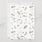 Monogram Pine Berry Wreath Merry-kerstscript Feestdagenkaart (Achterkant)