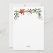 Monogram Pine Wreate kerstfotofeestkaart Feestdagenkaart (Achterkant)