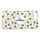 Monogram Pineapple Patroondraagtas Case-Mate iPhone Case (Achterkant (Horizontaal))