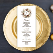 Monogram Pinecone Winter Krans Kerstfeest Menu