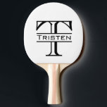Monogram Ping Pong Paddle Tafeltennisbatje<br><div class="desc">Dit ontwerp werd gecreeerd door digitale kunst. Het kan worden gepersonaliseerd door de aanpassingsknoop te klikken en de kleur te veranderen, een naam, initialen of uw favoriete woorden toe te voegen. Neem contact met me op colorflowcreations@gmail.com als je dit ontwerp op een ander product wilt gebruiken. Zie meer van mijn...</div>