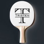 Monogram Ping Pong Paddle Tafeltennisbatje<br><div class="desc">Dit ontwerp werd gecreeerd door digitale kunst. Het kan worden gepersonaliseerd door de aanpassingsknoop te klikken en de kleur te veranderen, een naam, initialen of uw favoriete woorden toe te voegen. Neem contact met me op colorflowcreations@gmail.com als je dit ontwerp op een ander product wilt gebruiken. Zie meer van mijn...</div>