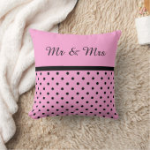 MONOGRAM PINK BLACK SPOT Cushion Pillow Kussen (Deken)