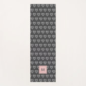 Monogram Pink Heart Pattern  Yogamat (Voorkant)
