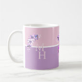Monogram Pink Rose's Cottagecore Koffiemok (Links)
