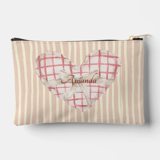 Monogram pinky retro hart Schattigee waterverf str Etui (Achterkant)