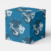 Monogram Pirate Ship & Anchor Cube Favor Box 3 Bedankdoosjes (Achterkant)