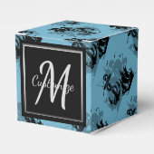 Monogram Pirate Ship & Anchor Cube Favor Box 7 Bedankdoosjes (Voorkant Zijde)