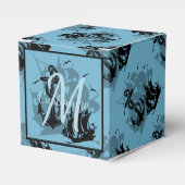 Monogram Pirate Ship & Anchor Cube Favor Box Bedankdoosjes (Voorkant Zijde)