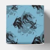 Monogram Pirate Ship & Anchor Cube Favor Box Bedankdoosjes (Bovenkant)