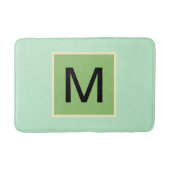 Monogram Pistache Groen Ijs Kleuren Badmat (Voorkant)