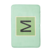 Monogram Pistache Groene ijskleuren Badmat (Voorkant Verticaal)