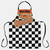 Monogram Pizza master Cool geruit Schort (Voorkant)