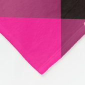 Monogram Plaid Hot Pink Fleece Deken (Hoek)