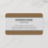 Monogram Plain Coyote Brown Achtergrond Visitekaartje (Achterkant)
