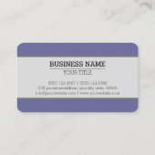 Monogram Plain Dark Blue-Grey Background Visitekaartje (Achterkant)