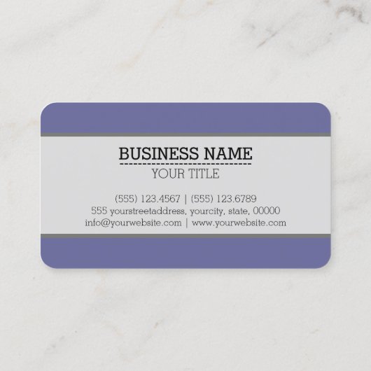 Monogram Plain Dark Blue-Grey Background Visitekaartje (Achterkant)