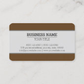 Monogram Plain Dark Brown Achtergrond Visitekaartje (Achterkant)