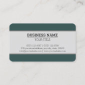 Monogram Plain Dark Slate Grey Background Visitekaartje (Achterkant)