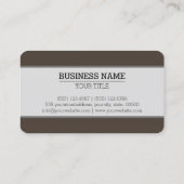 Monogram Plain Dark Taupe Achtergrond Visitekaartje (Achterkant)