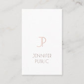 Monogram Plain Elegant Luxury Trendy Modern Design Visitekaartje (Voorkant)