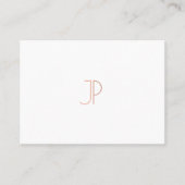 Monogram Plain Elegant Modern Trendy Design Luxe Visitekaartje (Voorkant)