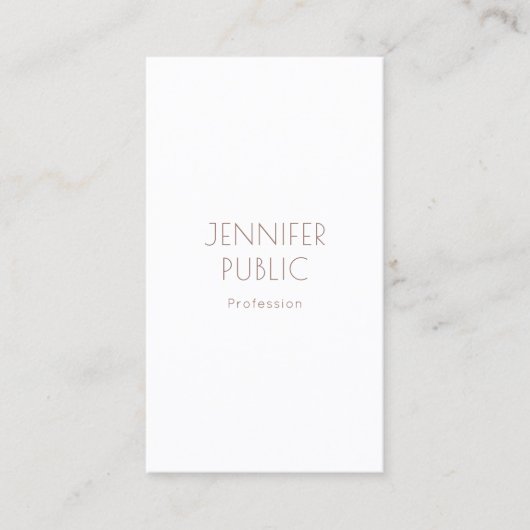 Monogram Plain Elegant Moderne Design Professional Visitekaartje (Voorkant)