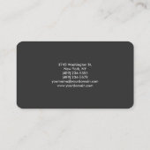 Monogram Plain Grey Trendy Visitekaartje aanpassen (Achterkant)