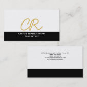 Monogram Plain Modern Consultant Visitekaartje (Voorkant / Achterkant)