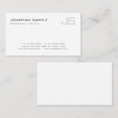 Monogram Plain Modern Design Luxury Trendy Elegant Visitekaartje (Voorkant / Achterkant)