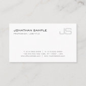 Monogram Plain Modern Design Luxury Trendy Elegant Visitekaartje (Voorkant)