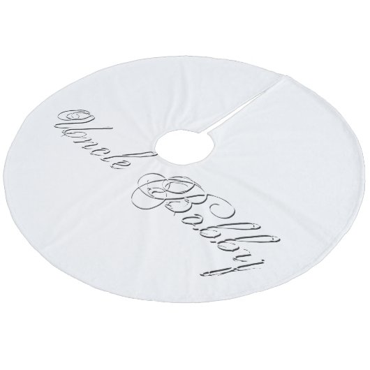 Monogram Plain Script Fleece Kerstboom Rok (Gekanteld)