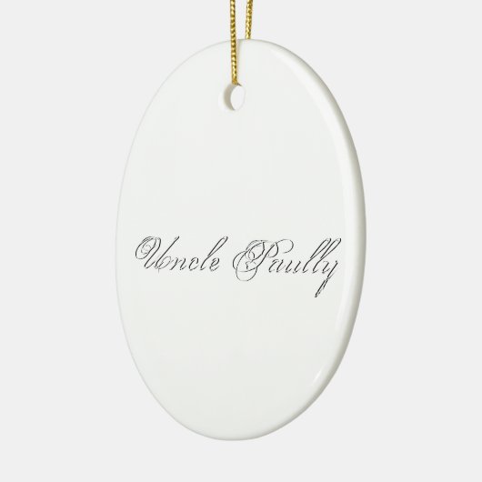 Monogram Plain Script Keramisch Ornament (Links)