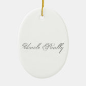 Monogram Plain Script Keramisch Ornament (Voorkant)