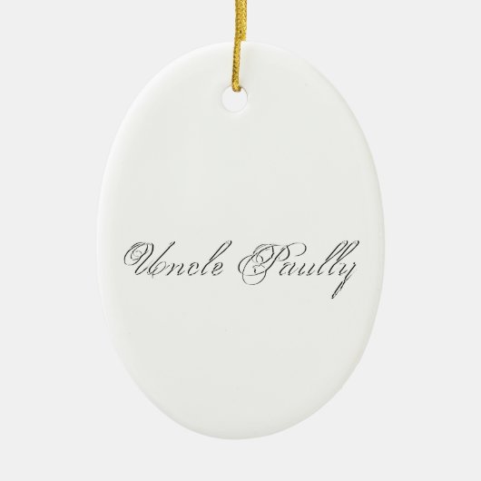 Monogram Plain Script Keramisch Ornament (Voorkant)