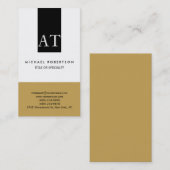 Monogram Plain Simple Consultant-Visitekaartje Visitekaartje (Voorkant / Achterkant)