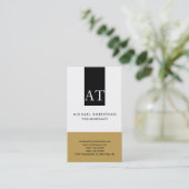 Monogram Plain Simple Consultant-Visitekaartje Visitekaartje (Staand voorkant)