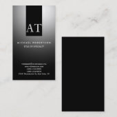 Monogram Plain Simple Consultant-Visitekaartje Visitekaartje (Voorkant / Achterkant)