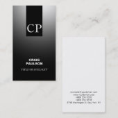 Monogram Plain Simple Consultant-Visitekaartje Visitekaartje (Voorkant / Achterkant)