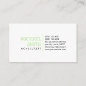 Monogram Plain White Elegant Modern Nyanza Visitekaartje (Achterkant)