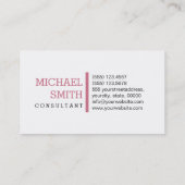 Monogram Plain White Modern Charm Visitekaartje (Achterkant)