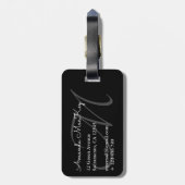 Monogram plakband bagagelabel (Achterkant verticaal)