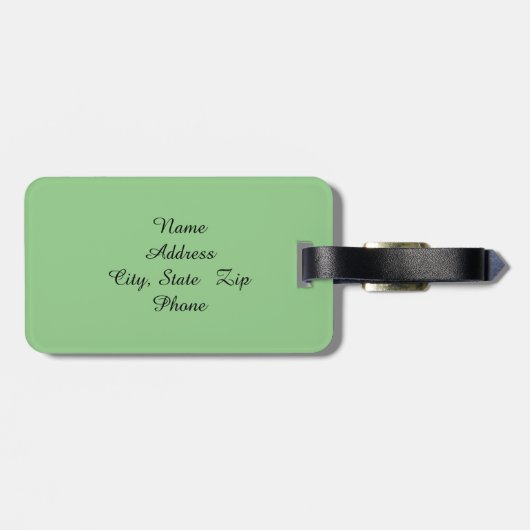 Monogram Plant Bagagelabel (Achterkant horizontaal)