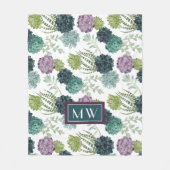 Monogram | Plant geluk Collectie Succulent Pa Fleece Deken (Voorkant)