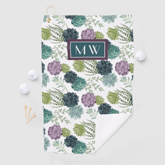Monogram | Plant geluk Collectie Succulent Pa Golfhanddoek (Insitu)