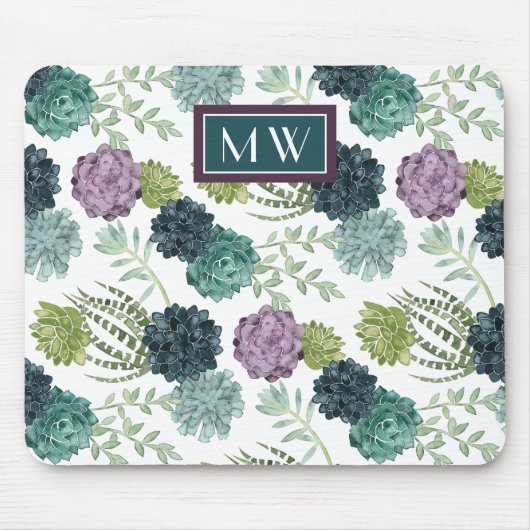 Monogram | Plant geluk Collectie Succulent Pa Muismat (Voorkant)