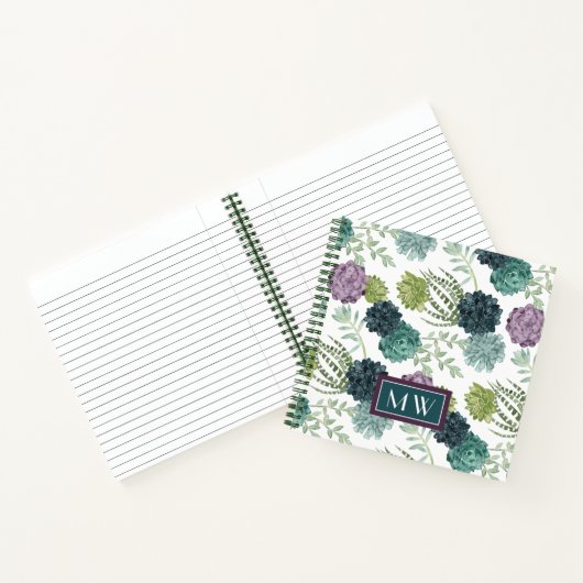 Monogram | Plant geluk Collectie Succulent Pa Notitieboek (Binnen)